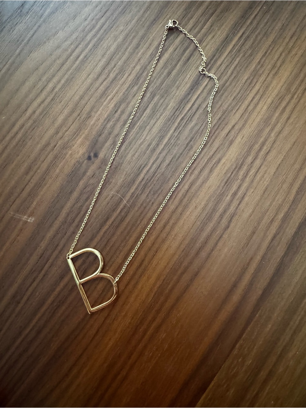 Gold Letter B Pendant Necklace - Women Jewelry